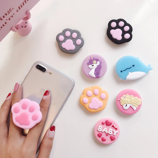 Adorable Cat Paw Phone Grip 🐾✨ Cute Cartoon Stand for Your Mobile Device! - Pixie Quill