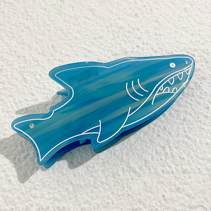 Oversize Acetate Marine Animal Hairpin Set Tortoise Turtle Fish Shark Clips 🐢🐟🦈