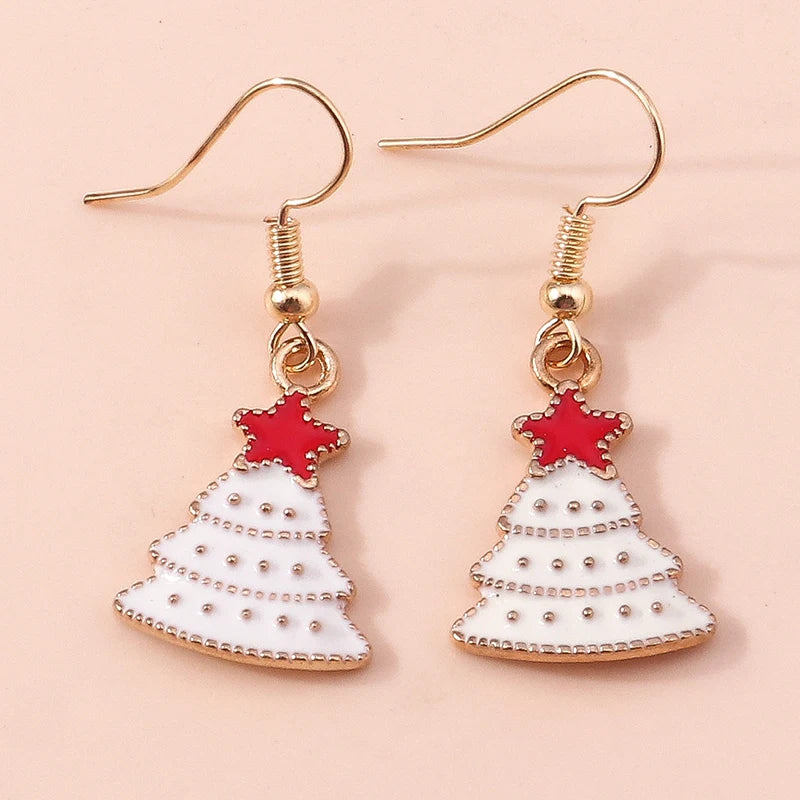Whimsical Christmas Drop Earrings For Women Tree Deer Santa Dangle Jewelry 🎄✨