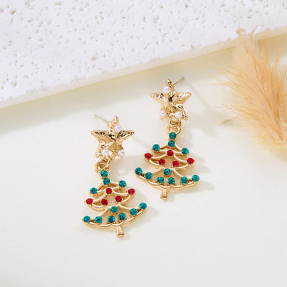 Delicate Snowflake Charm Stud Earrings Women Christmas Gift Crystal Zircon ❄️✨