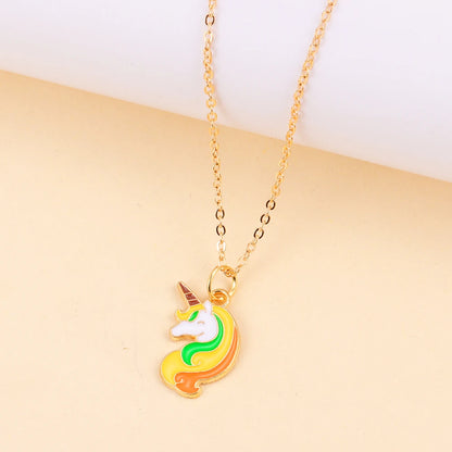 Kawaii Rainbow Unicorn Pendant Necklace 🌈✨ - Adorable Choker for Girls & Women 🎀 - Perfect Birthday Gift! 🎁