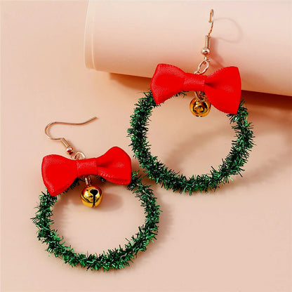 Whimsical Christmas Wreath Garland Earrings For Women Holiday Jewelry Gift 🎄