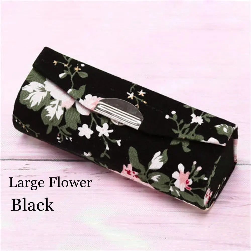 🌸 Kawaii Retro Lipstick Case ✨ Embroidered Flower Glam Box with Mini Mirror 💄 Cute Jewelry & Makeup Storage! 🌼