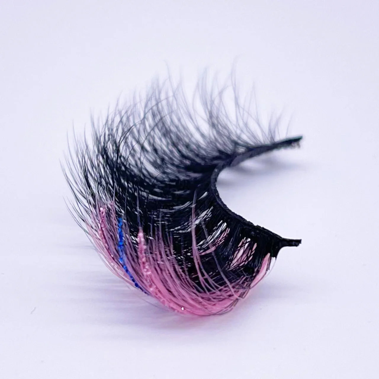✨ Kawaii Glitter Ombre 20MM Mink Lashes 🌈 | Dramatic & Colorful Fake Eyelashes 💖