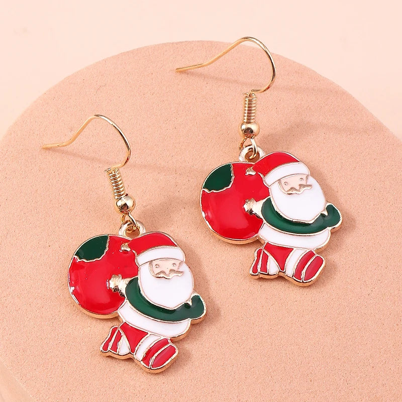 Whimsical Christmas Drop Earrings For Women Tree Deer Santa Dangle Jewelry 🎄✨