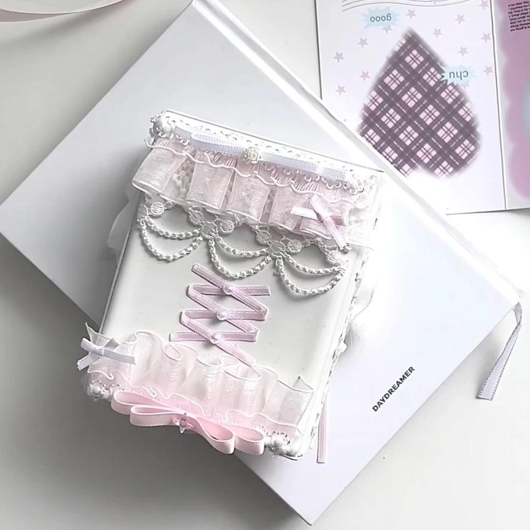 Pastel Kpop Photocard Binder Album 3 Inch Cards With Lace Sleeve Anime Flair 📚🎀