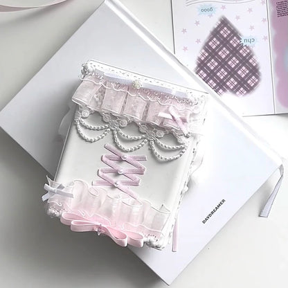 Pastel Kpop Photocard Binder Album 3 Inch Cards With Lace Sleeve Anime Flair 📚🎀