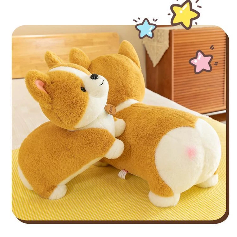 Corgi Cuddle Buddy 35cm 🐶💕 - Plushie & Pillow Combo for Playtime Fun! Perfect Gift for Any Occasion 🎈