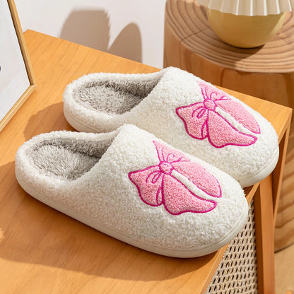 Kawaii Cozy Bow Slippers 🥰✨ | Soft Cotton Indoor Winter Shoes for Ultimate Comfort 🌟