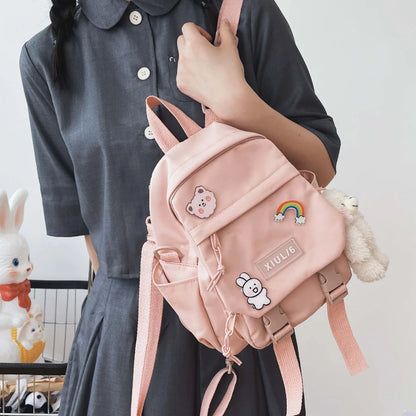 Kawaii Mini Backpack 🌸✨ | Cute Dual-Use School Bag for Girls 🎒 | Adorable Travel Rucksack for Teens 🌟