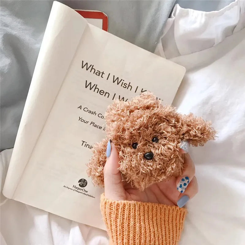 Kawaii Fluffy Bear & Bunny Silicone Case for Apple AirPods Pro 1 & 2 🐻🐰✨ - Adorable Earphone Cover for Girls in Autumn & Winter!