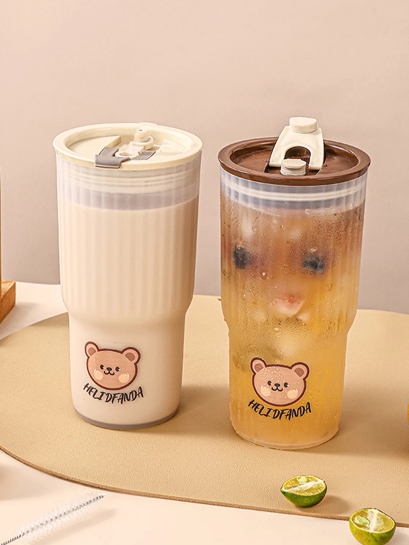 Kawaii 650ML Leak-Proof Coffee Mug ☕✨ - Adorable Portable Tumbler for Travel & Sports! 🌈💧