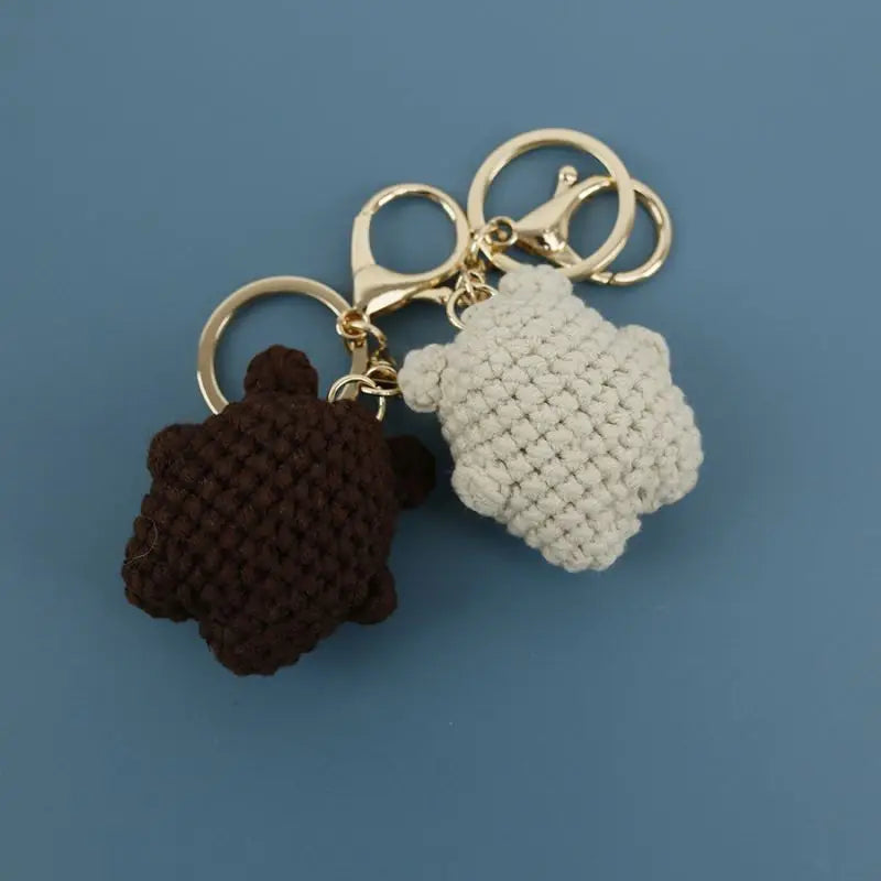 Bear Couple Keychains Crochet Duo For Keys And Bags Cute Handcrafted Charms 🧶🐻