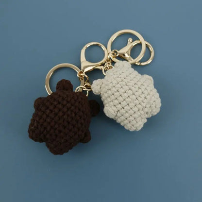 Bear Couple Keychains Crochet Duo For Keys And Bags Cute Handcrafted Charms 🧶🐻