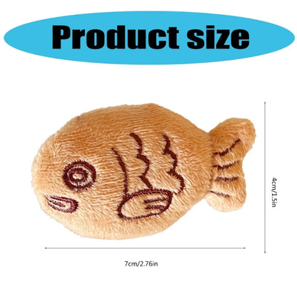 Kawaii Taiyaki Fish Brooch 🐟✨ Cute Plush Lapel Pin Set - Adorable Jewelry for All Ages! 🎀