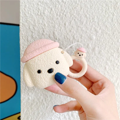 Kawaii Cute Cartoon Teddy AirPods Case 🐻✨ | Adorable Silicone Cover for AirPods 1, 2, 3, 4 & Pro Models 🎧💕