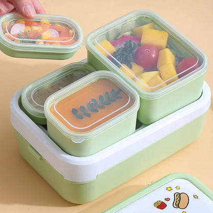 Kawaii 1350ML Bento Box 🍱✨ | Portable & Leakproof Lunch Container with Spoon & Fork 🍴🌸 | Perfect for School Girls!