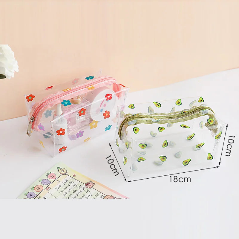 ✨Cute & Clear Pencil Paradise: Waterproof PVC Bag for School & Travel! ✨✏️💖 - Pixie Quill
