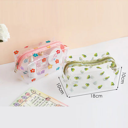 ✨Cute & Clear Pencil Paradise: Waterproof PVC Bag for School & Travel! ✨✏️💖 - Pixie Quill