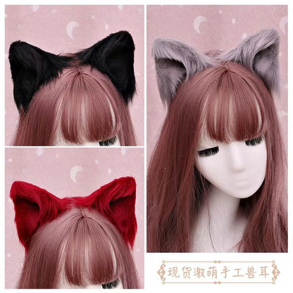 Kawaii Cat Ears Anime Lolita Headband 🎀 | Gothic Cosplay Hair Accessories 🐾✨