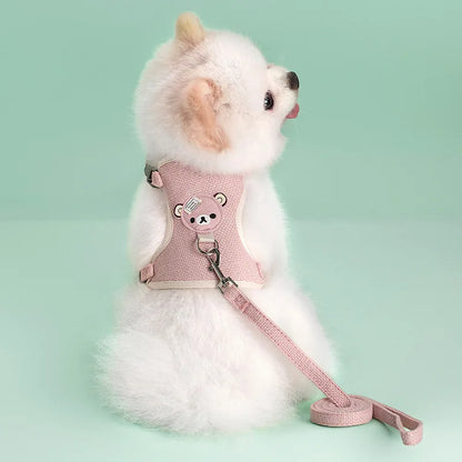 ✨ Adorable Adjustable Pet Harness & Lead Set 🐾💕 Perfect for Outdoor Adventures with Your Furry Friend! 🌈🐶🐱