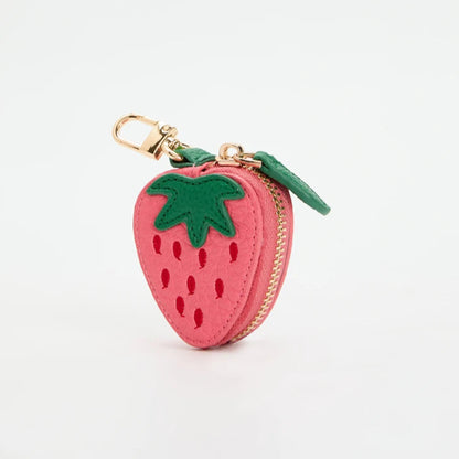 Kawaii Strawberry Coin Purse 🍓✨ Cute Mini Keychain Wallet for Girls & Women