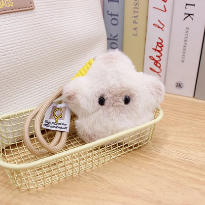 Kawaii Capybara Squeaky Plush Keychain 🐾✨ Cute Cartoon Animal Bag Charm for Couples & Kids 🎒💕