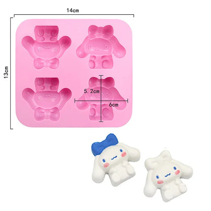 Cute Cartoon Animal Silicone Mold for Baking and Cupcake Topper 🐻🐭🐱🐷🦆
