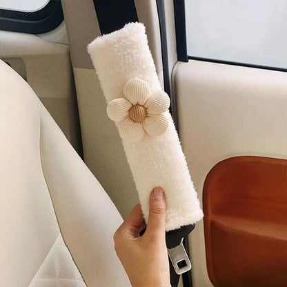 Kawaii Cartoon Bear Seat Belt Cover 🐻✨ | Soft Plush Shoulder Pad Protector for Cute Car Styling 🚗💕