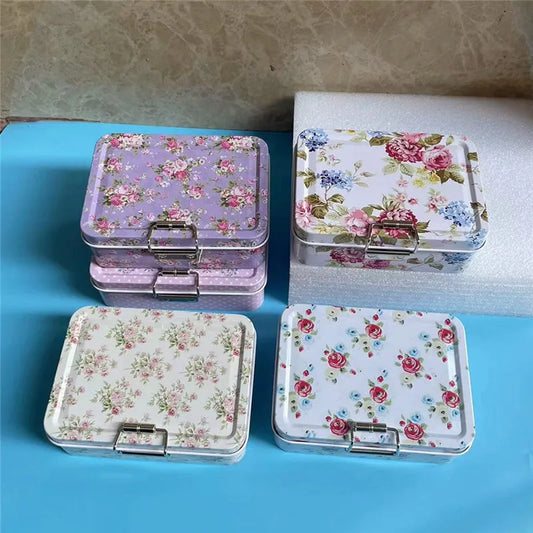 Kawaii Vintage Metal Canister with Lid 🐾✨ – Adorable Cookie & Candy Storage Box, Charming Organizer for All Occasions! 🍬🎀