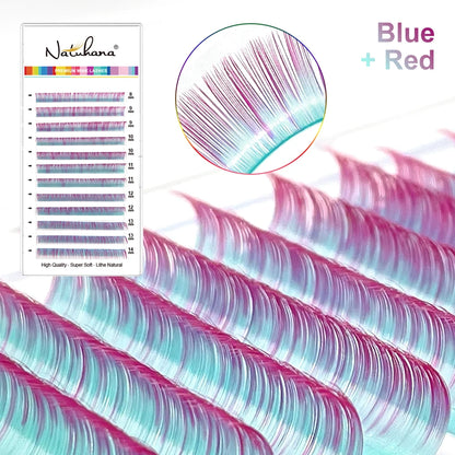 🌈 Kawaii Ombre Rainbow Faux Mink Eyelashes - Colorful Gradient Extensions! 🦄✨