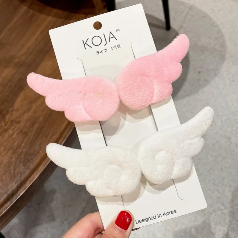 Kawaii Angel Wing Plush Hairpin Set 🕊️✨ | Cute Hair Clips for Girls - Adorable Accessories for Daily Wear & Parties! 🌸💕