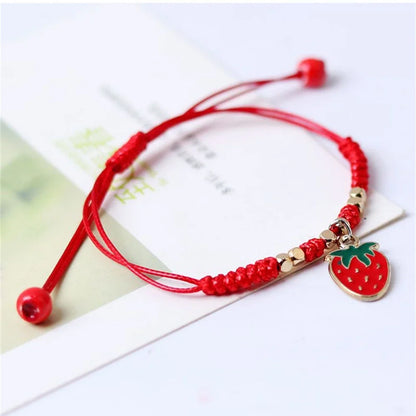 Kawaii Strawberry & Cherry Friendship Bracelets 🍓🍒✨