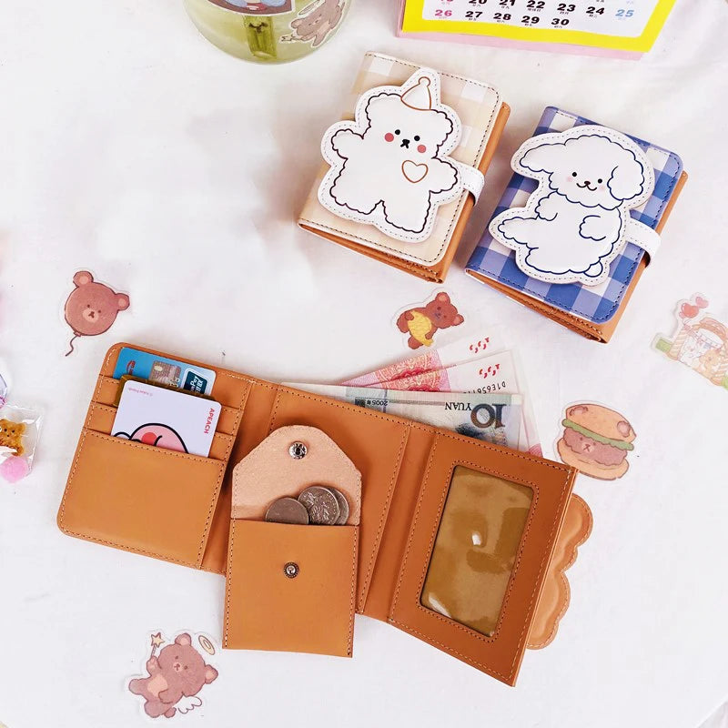 Adorable Kawaii Bear Wallet 🐻💕 - Cute Coin Purse & Card Holder for Students! - Pixie Quill