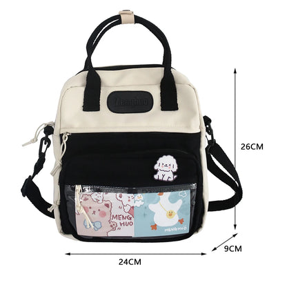 Kawaii Chic Nylon Backpack 🎒✨ | Playful School Bag for Stylish Students! 🌈💖