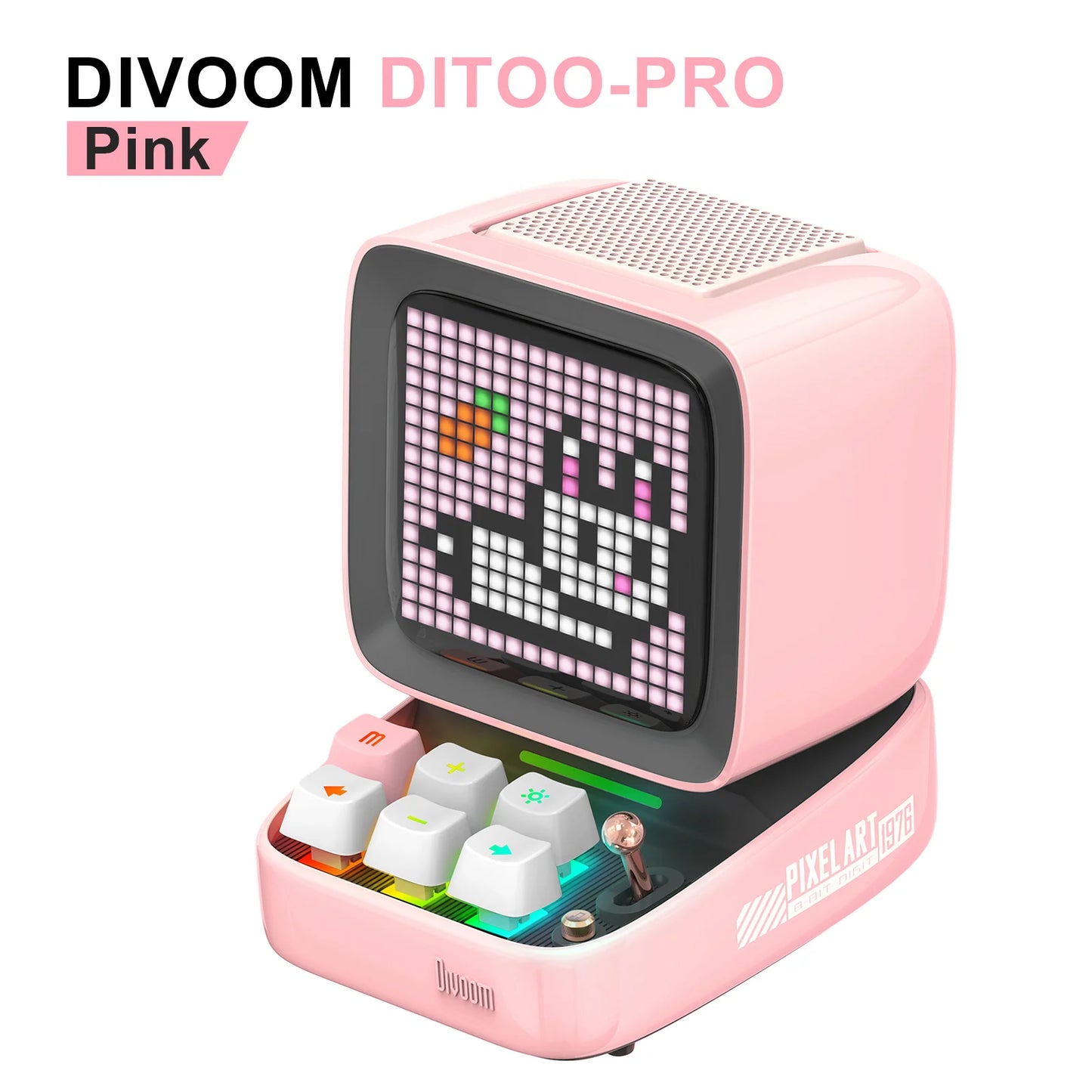 Kawaii Divoom Ditoo-Pro Retro Pixel Art Speaker 🎶✨ | Cute Bluetooth Alarm Clock & DIY LED Display 🎨💖