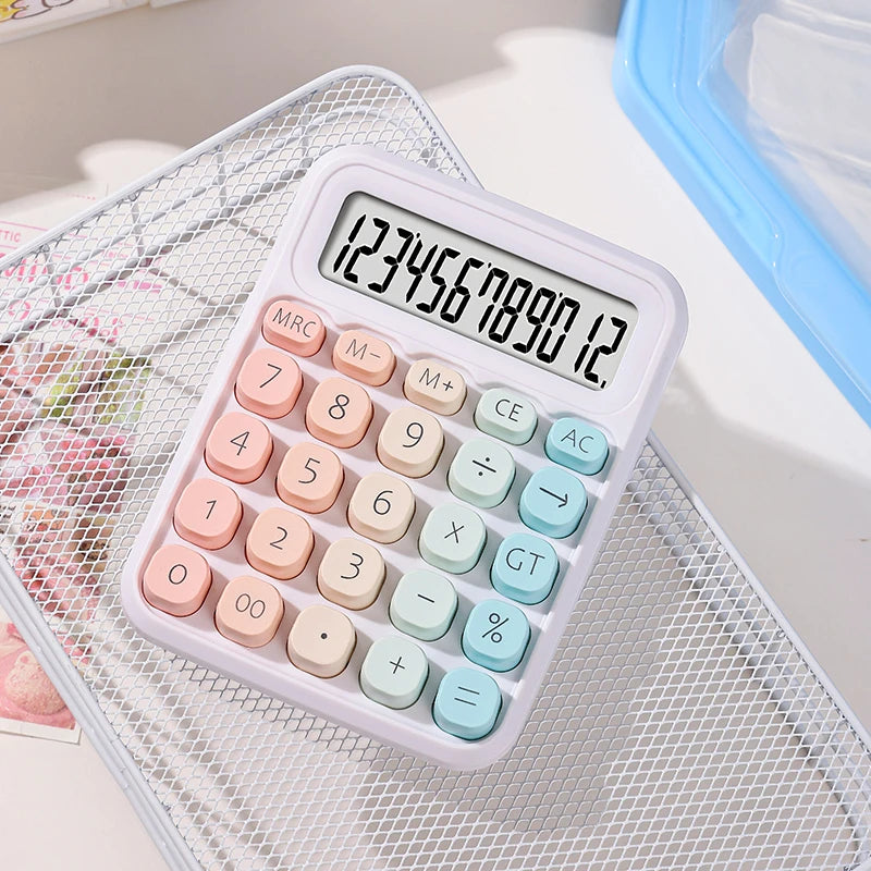 Kawaii Dual Power Calculator 🌈✨ | 12-Digit Fun for Home, School & Office 📚🖥️ | Adorable Accounting Buddy! 💖