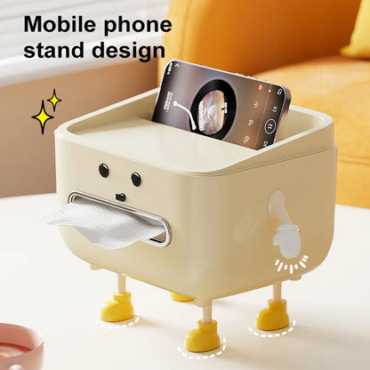 Kawaii Chic Multi-Function Remote Control Organizer 💖✨ - Stylish Paper Towel Box for Modern Homes 🏡🧸
