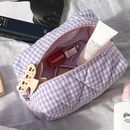 Kawaii Lambswool Plush Makeup Organizer 🐑✨ | Adorable Cosmetic Bag & Travel Pouch 🎀💖