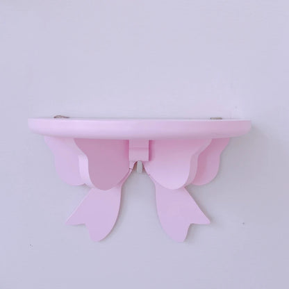 Kawaii Pink Bow Knot Wall Shelf 🎀✨ | Cute Decorative Storage Rack for Girls' Rooms 🌸✨