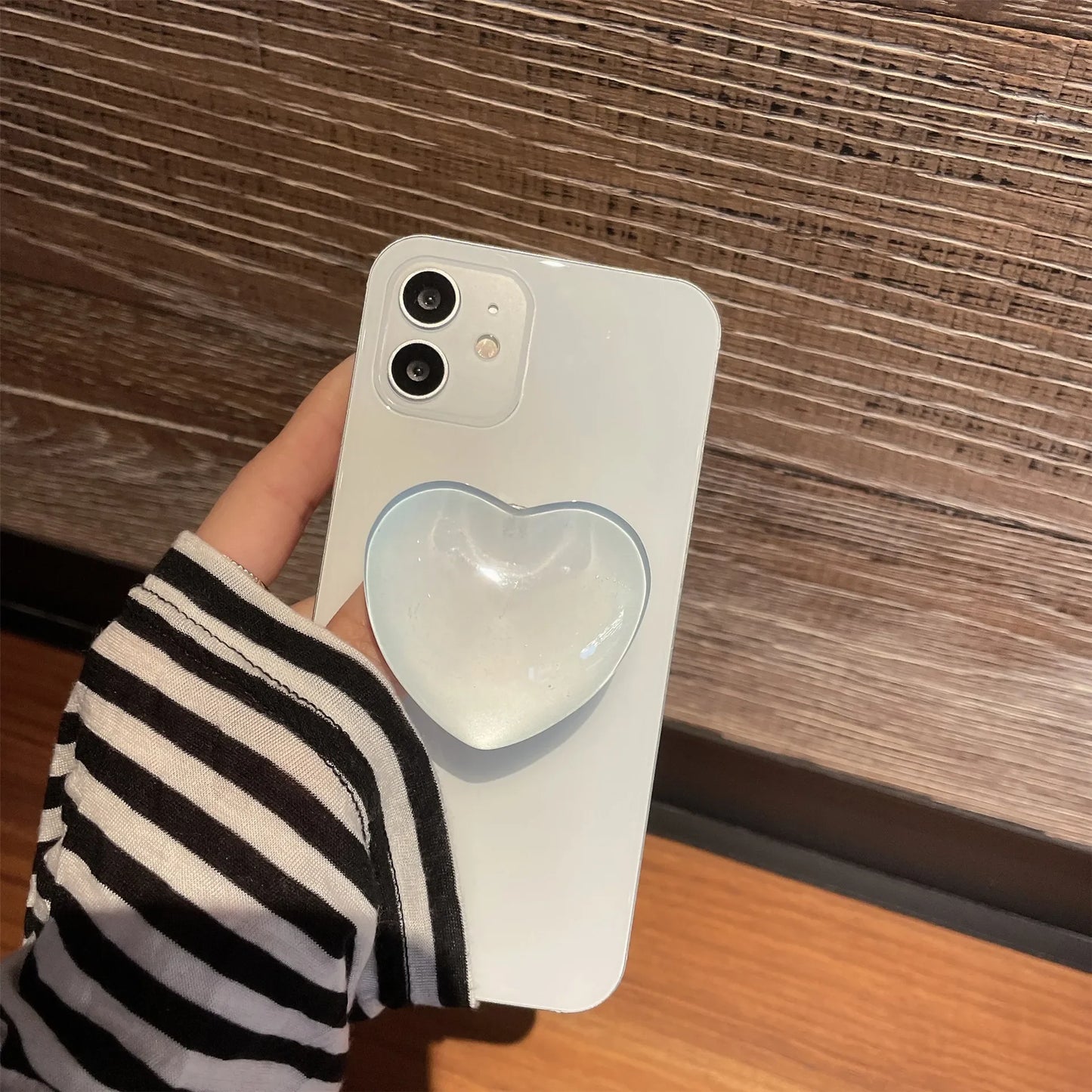 Phone Holder Popular Socket Griptok Finger Grip Bracket Stand Love Heart Ins Style Cute Poping Pink White Cellphone Accessory - Pixie Quill