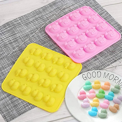 Cute Cartoon Animal Silicone Mold for Baking and Cupcake Topper 🐻🐭🐱🐷🦆