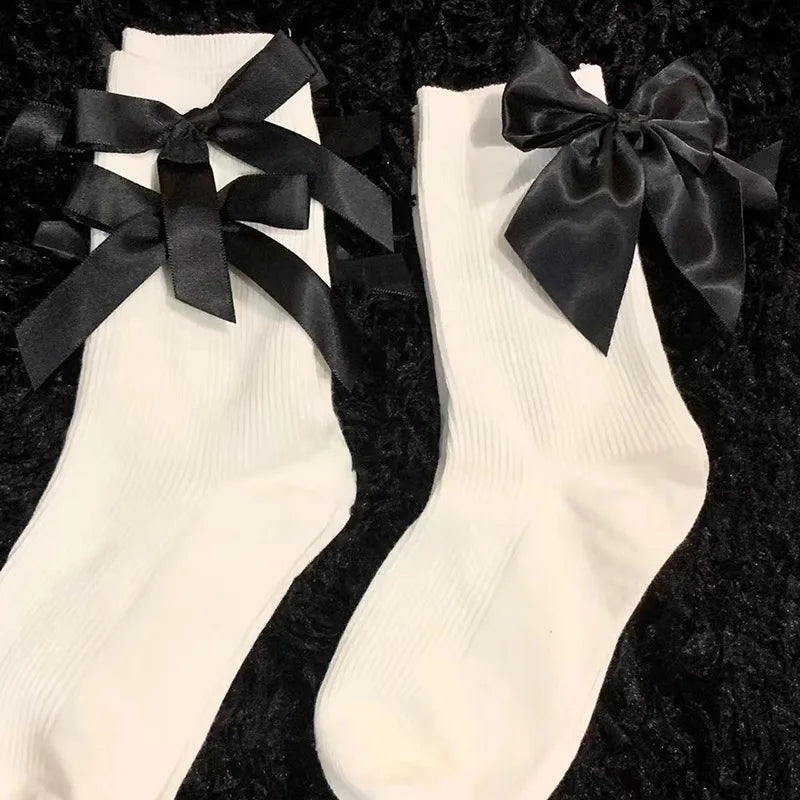 ✨ Adorable Bowknot Socks for Happy Feet! 🍬 Cute Japanese Harajuku Style Short Crew for Girls 🎀 Perfect Gift!