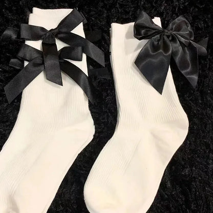 ✨ Adorable Bowknot Socks for Happy Feet! 🍬 Cute Japanese Harajuku Style Short Crew for Girls 🎀 Perfect Gift!