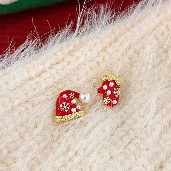 Delicate Snowflake Charm Stud Earrings Women Christmas Gift Crystal Zircon ❄️✨