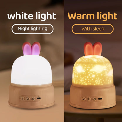 Adorable Bunny Projection Night Light 🌙✨ – Enchanting Ocean Scenes for Kids' Sleep & Room Decor! 🎁🐰