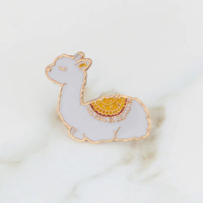 Adorable Alpaca Kawaii Enamel Pin 🦙✨ Cute Animal Brooch for Women - Perfect Gift! 🎁