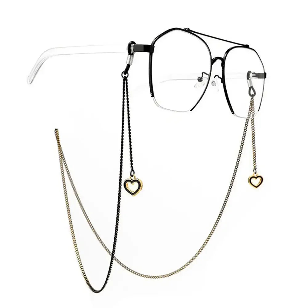 Kawaii Round Glasses with Sakura Chain 🌸✨ Cute Retro Eyewear for Cosplay & Daily Wear 👓💖