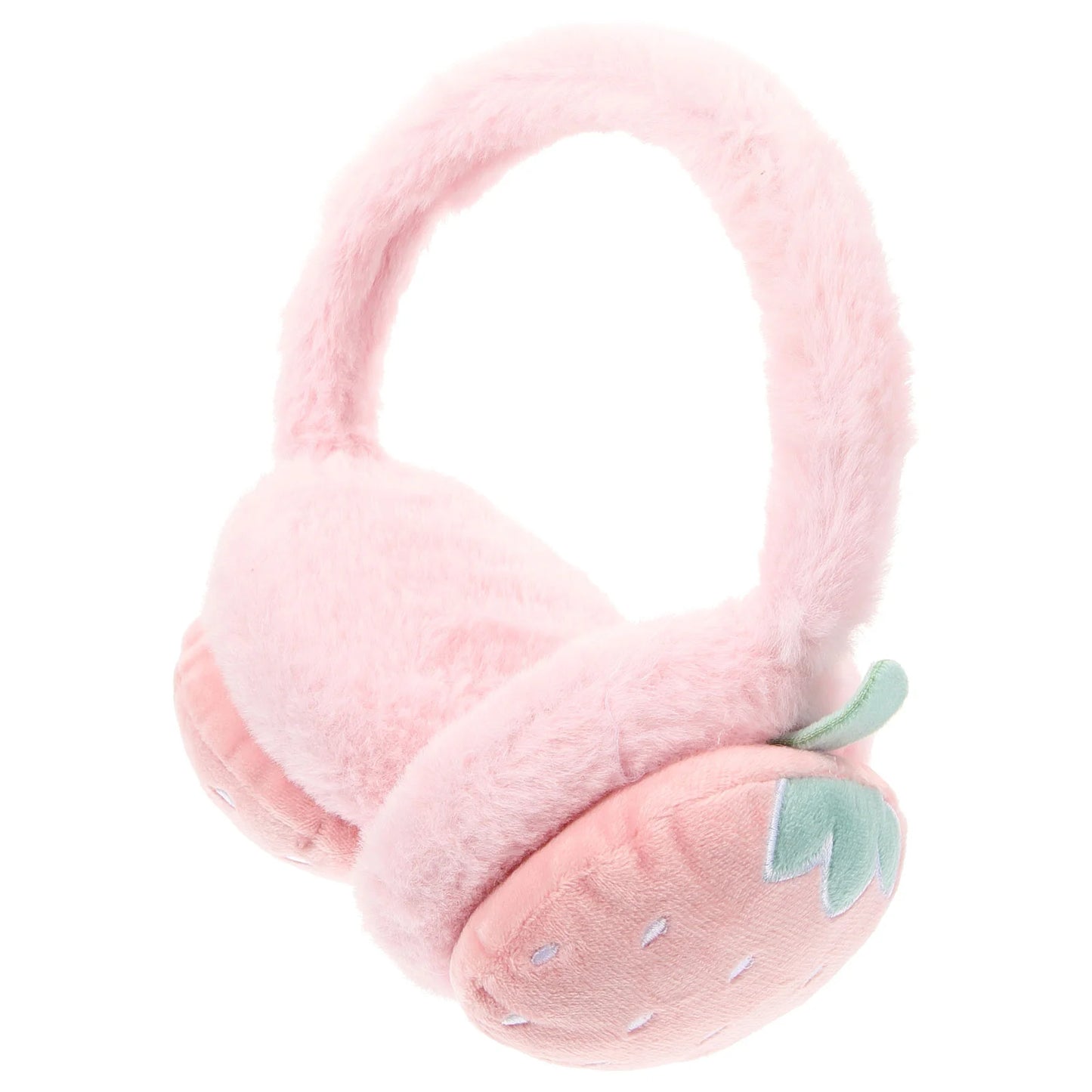 Strawberry Earmuffs Winter Women Outdoor Warmer Plush Ski Headband for Foldable Man