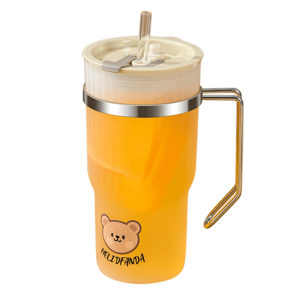 Kawaii 650ML Leak-Proof Coffee Mug ☕✨ - Adorable Portable Tumbler for Travel & Sports! 🌈💧